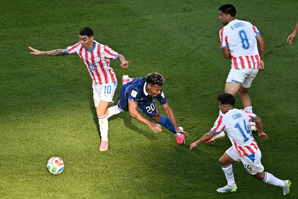 Paraguay appeared more intent on kicking their French opponents than trying to score during the last 16 encounter in the World Cup. Photo: AFP