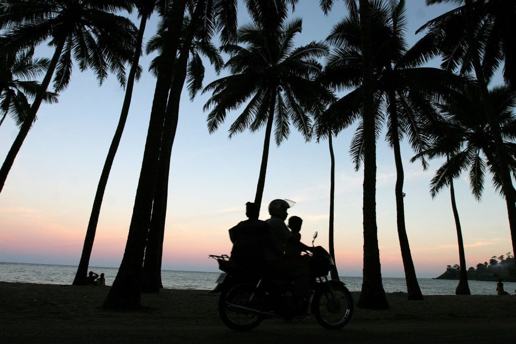 A motorcyclist and his family drive along in Port Blair, in India’s Andaman and Nicobar Islands archipelago. File photo: AP