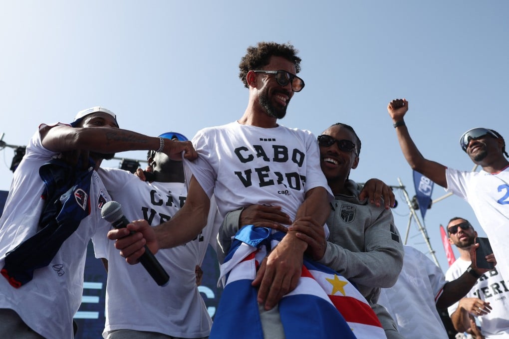 Cabo Verde's football team arrive home in Praia yesterday from the United States and celebrate with their supporters despite their exit from the Fifa World Cup 2026 following a 3-2 extra-time defeat to Argentina. Photo: Reuters