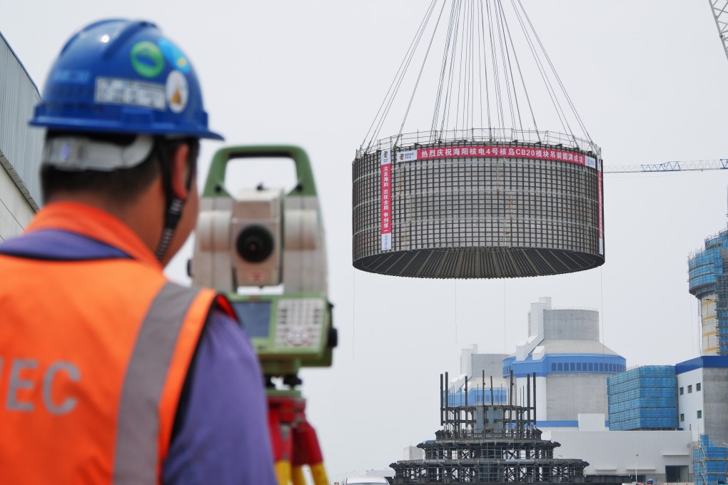 Construction at the Haiyang Nuclear Power Plant in China’s northeastern Shandong province on June 29. Photo: Xinhua