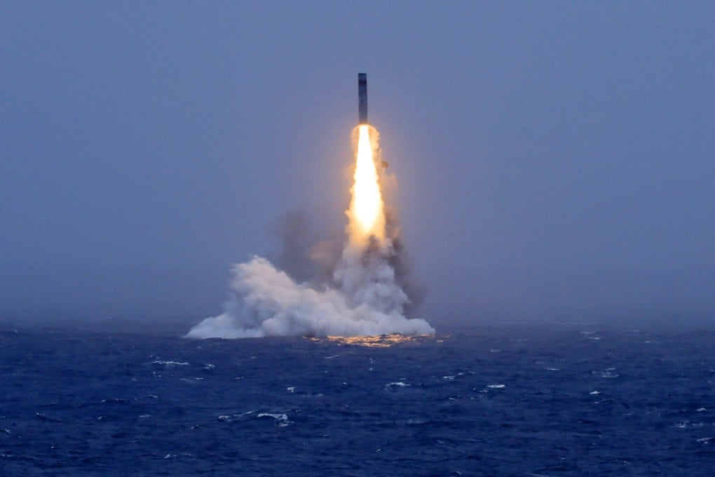 A test missile is fired from a Chinese nuclear-powered submarine towards the Pacific Ocean on Monday. Photo: Xinhua