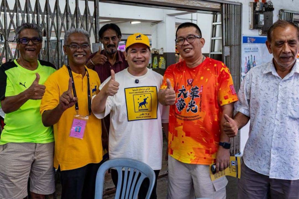 Rafizi Ramli pictured on the campaign trail with a Bersama candidate ahead of the Johor state election. Photo: X/RafiziRamli