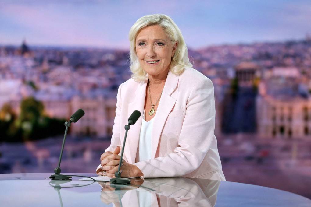 French far-right leader Marine Le Pen before an interview on French TV channel TF1 following the verdict in her appeal trial over misuse of EU funds, in Boulogne-Billancourt, outside Paris on Tuesday. Photo: AFP