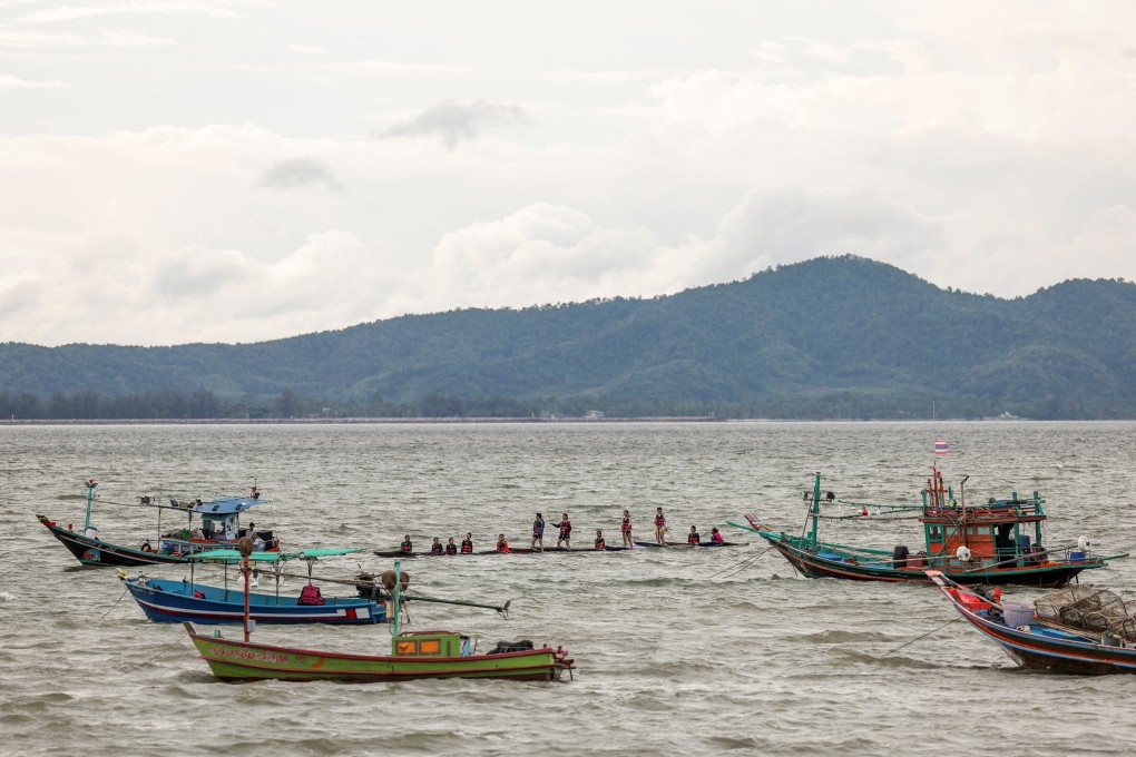 Tourists take part in a boating activity on Koh Phitak Island in Thailand’s Chumphon province. Photo: Reuters