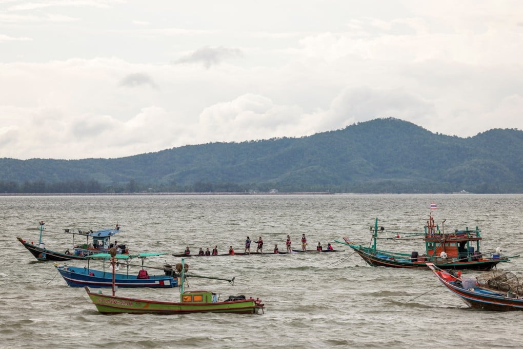 Tourists take part in a boating activity on Koh Phitak Island in Thailand’s Chumphon province. Photo: Reuters