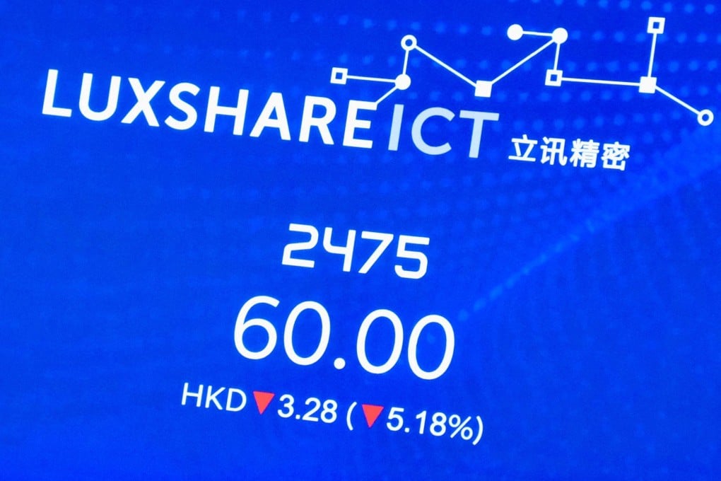 Shares in Chinese electronics manufacturer Luxshare dropped by more than 9 per cent in its Hong Kong debut on Thursday after raising around US$3.1 billion to become the finance hub’s largest listing this year. Photo: AFP