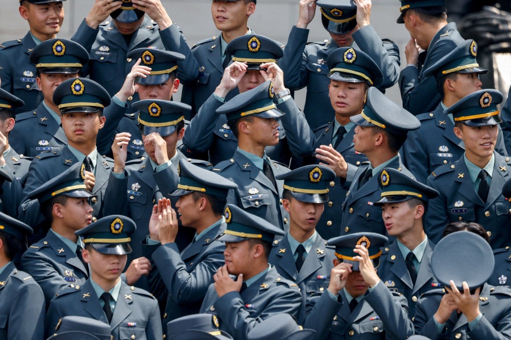 The number of eligible male conscripts in Taiwan is projected to fall from nearly 98,000 in 2023 to below by 2027. That would mark the first time the total would be under 80,000. Photo: Reuters