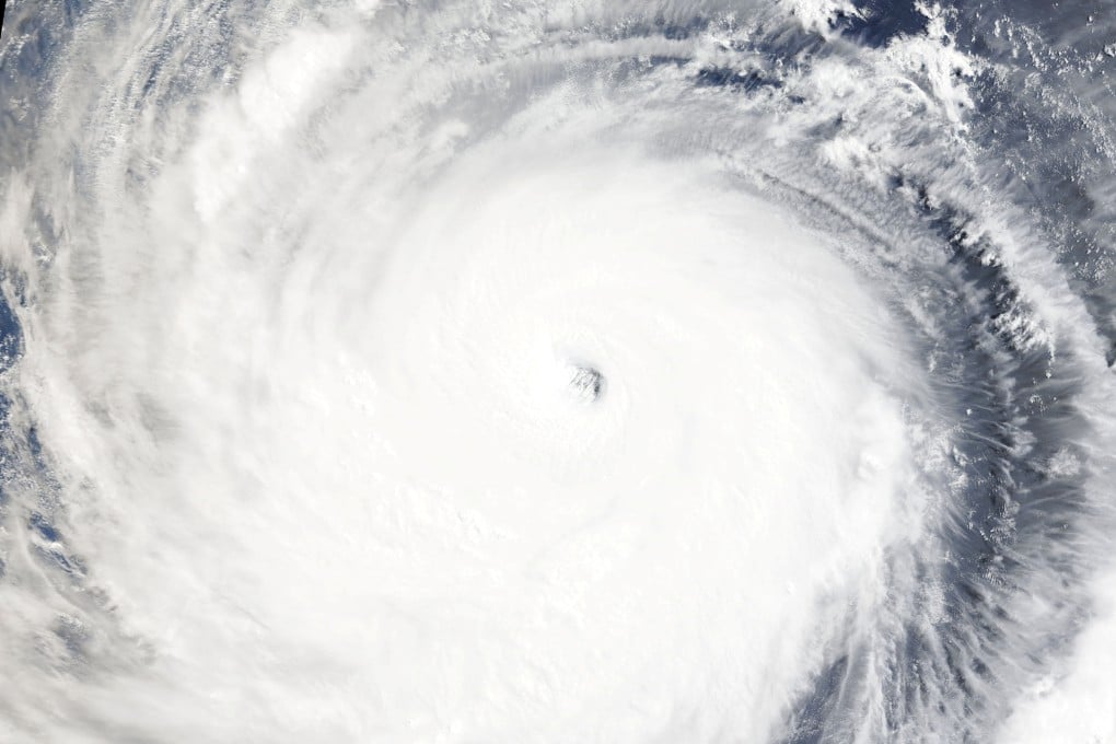 The eye of Typhoon Bavi, which disappeared on Thursday night, as its overall cloud area expanded to around 1.4 million sq km. Photo: Reuters