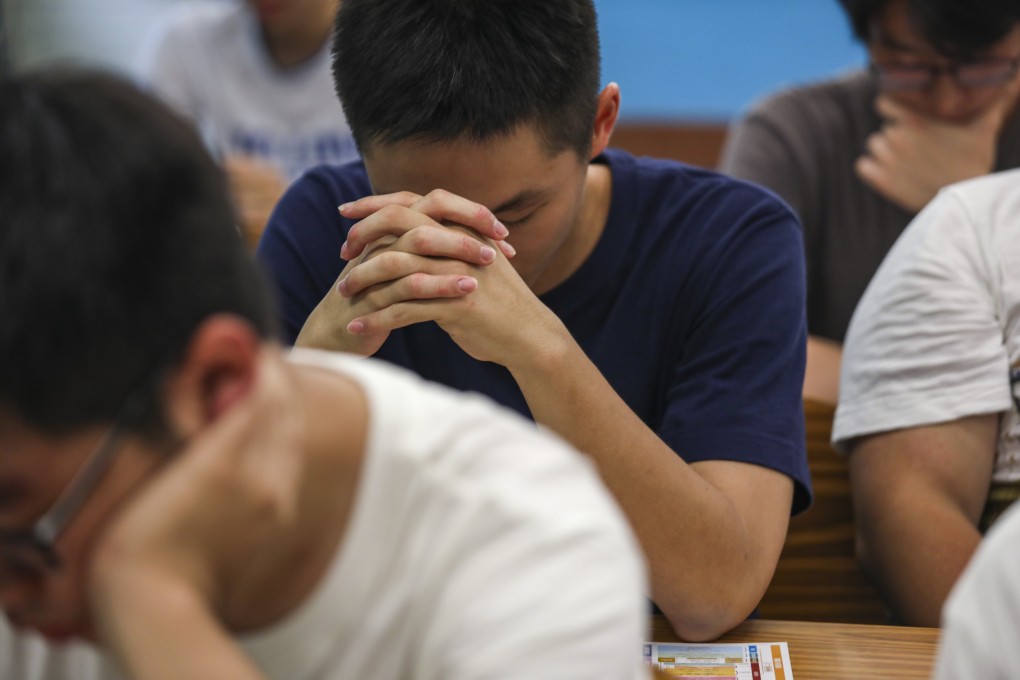 Students wait to receive their DSE results in 2019. Photo: Xiaomei Chen