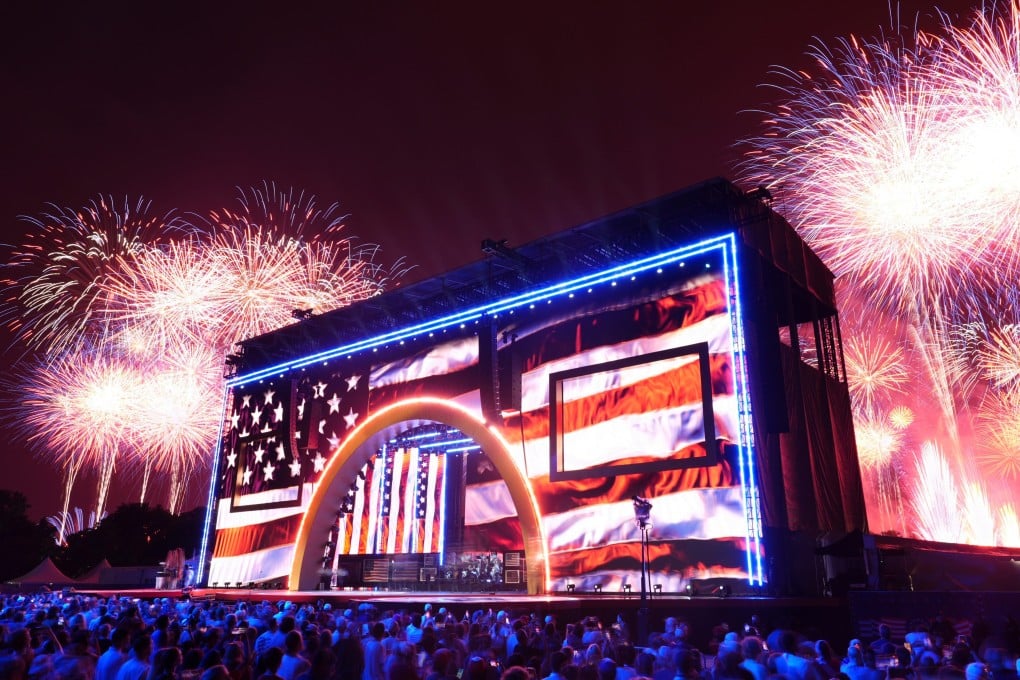 Fireworks explode during Salute to America, an Independence Day event, at the National Mall in Washington on July 4. Photo: AP