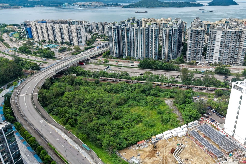 The land adjacent to the CUHK’s Lo Kwee-Seong Integrated Biomedical Sciences Building, where the construction of the Pak Shek Kok station on the East Rail Line is proposed, July 9. Photo: Jelly Tse