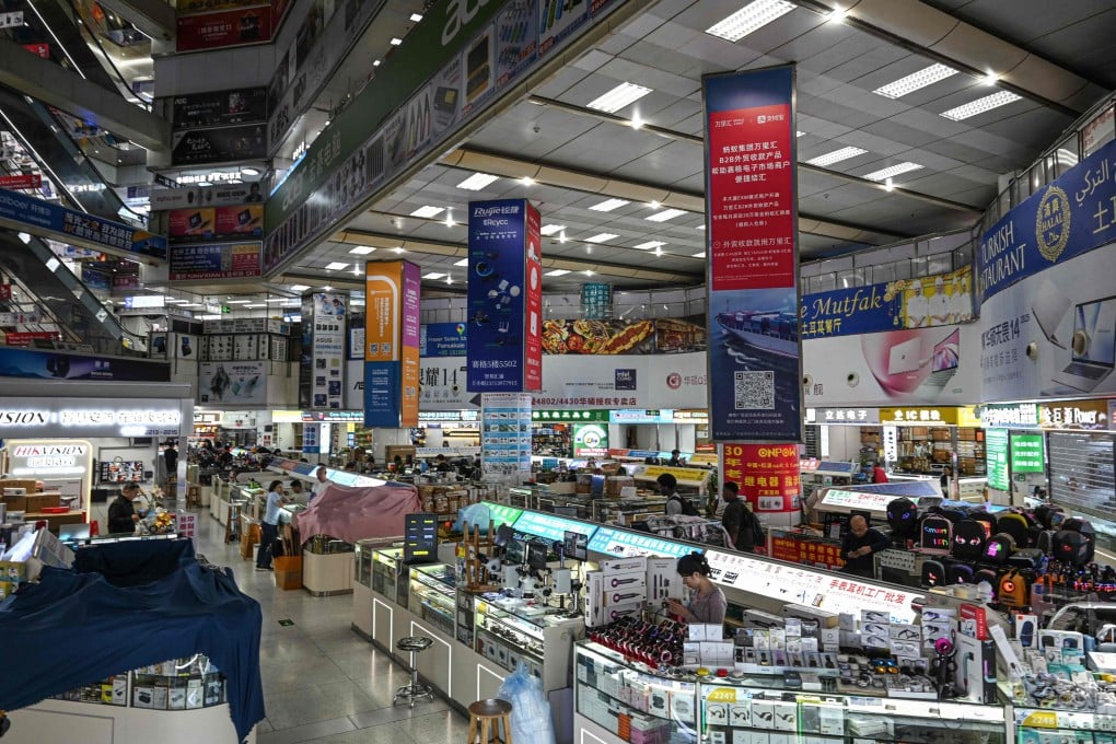 Thousands of businesses sell consumer electronic products in Huaqiangbei, a vast wholesale market in the southern Chinese city of Shenzhen. Photo: AFP