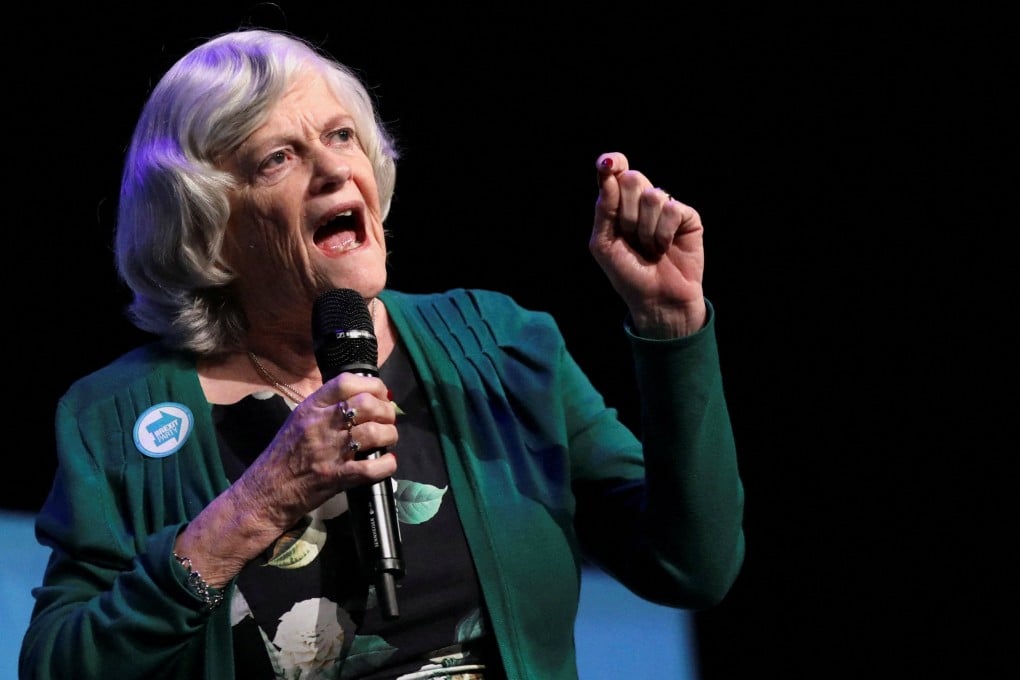 Ann Widdecombe speaks during a Brexit Party rally in Peterborough, Britain, in May 2019. Photo: Reuters