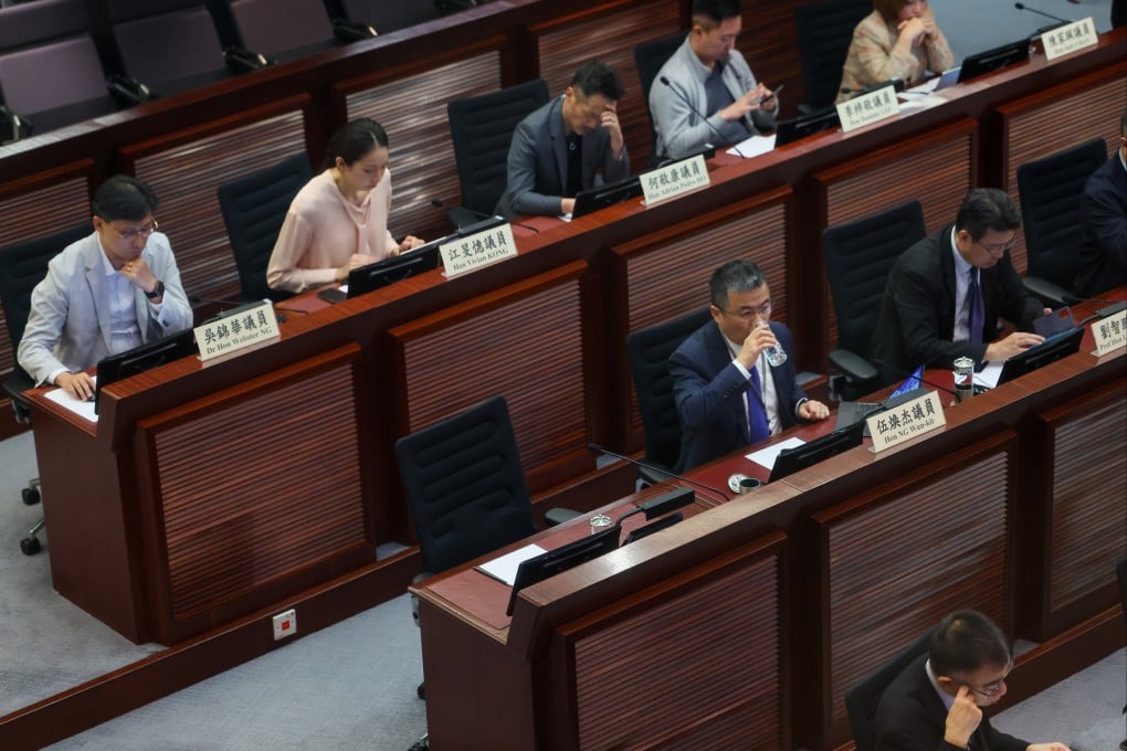 William Wong Kam-fai is absent from the House Committee of Legislative Council meeting at Legislative Council Complex on July 3. Wong resigned from Legco that day. Photo: Edmond So