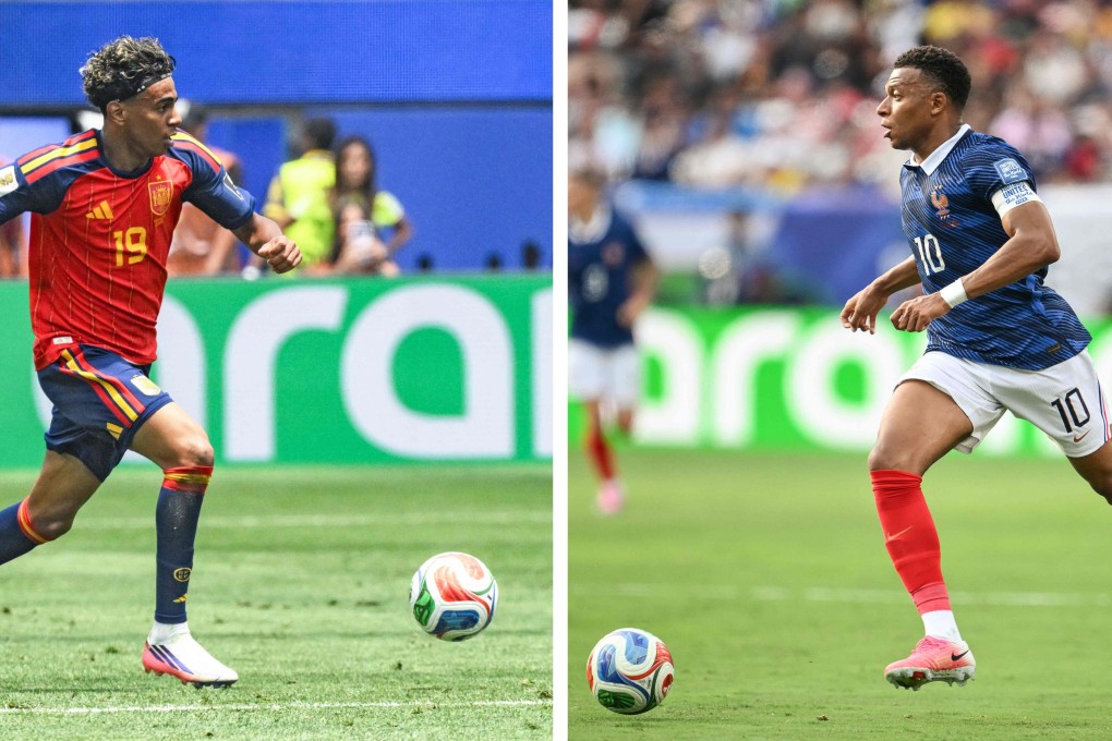 Spain’s star forward Lamine Yamal (left) has yet to show his best, while France’s Kylian Mbappe is leading the race for the Golden Boot with Argentina's Lionel Messi. Photo: AFP