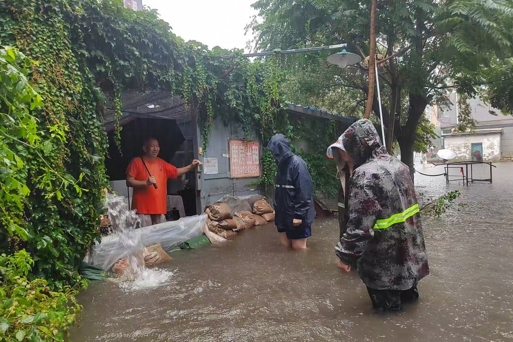 Liaoning province in northeast China has been hit by floods as a weakened Typhoon Bavi continues to cause havoc on Monday. Photo: Handout