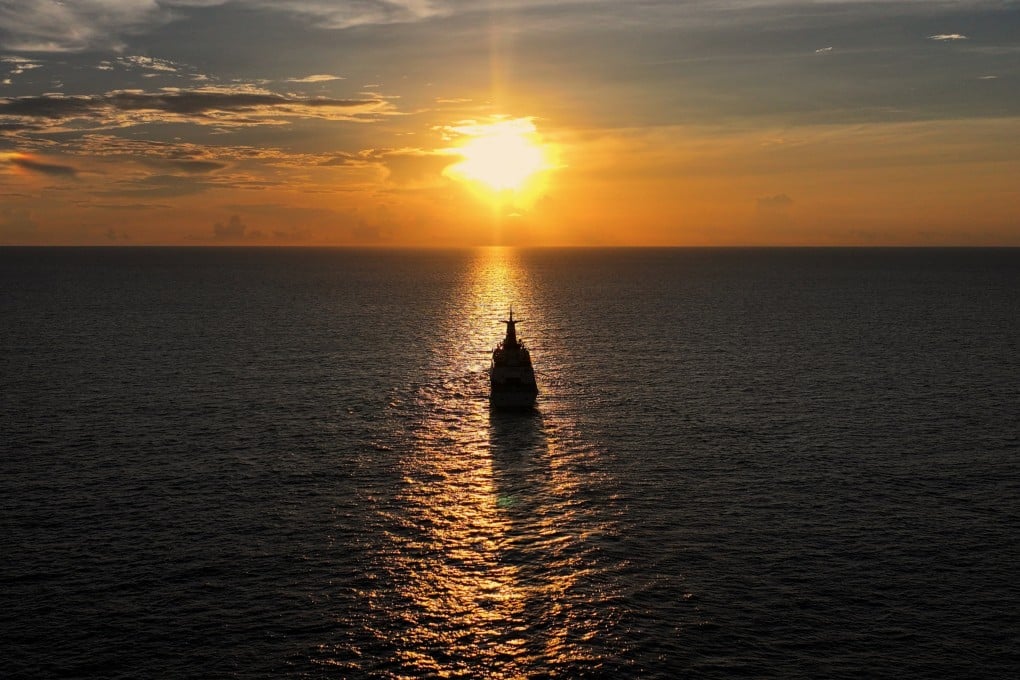 The China Coast Guard vessel Dong’an patrolling in the South China Sea on June 22. Photo: Xinhua