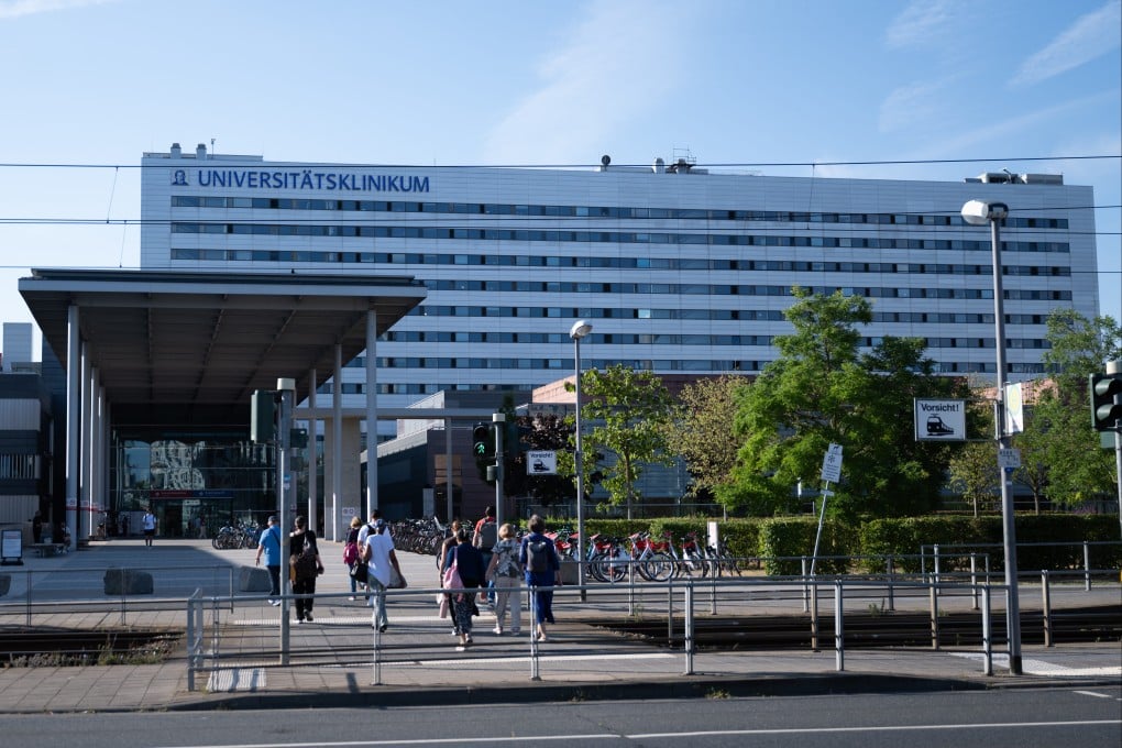 Exterior view of the main entrance of the University Hospital in Frankfurt. The patient arrived at the hospital’s special isolation unit at around 3am local time after contracting the Bundibugyo variant of the Ebola virus in DR Congo. Photo: dpa via AP