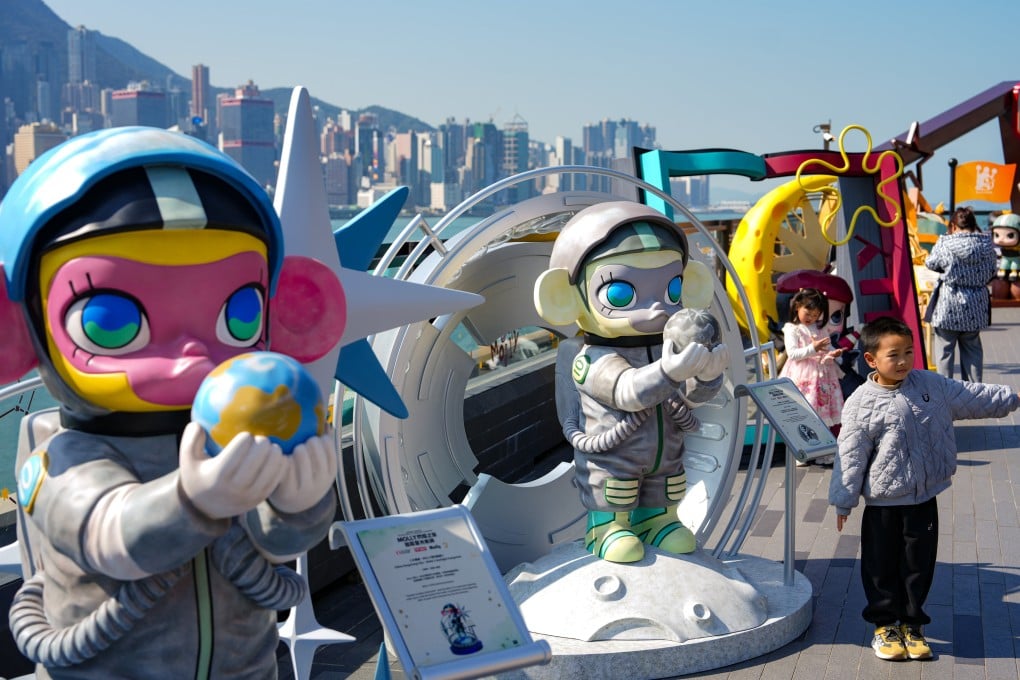 Art exhibition ‘Shining Journey – Tracing Molly’s Starlight Footprint’ was held at Dolphin Square in Hong Kong’s shopping district, Tsim Sha Tsui. Photo: Sam Tsang