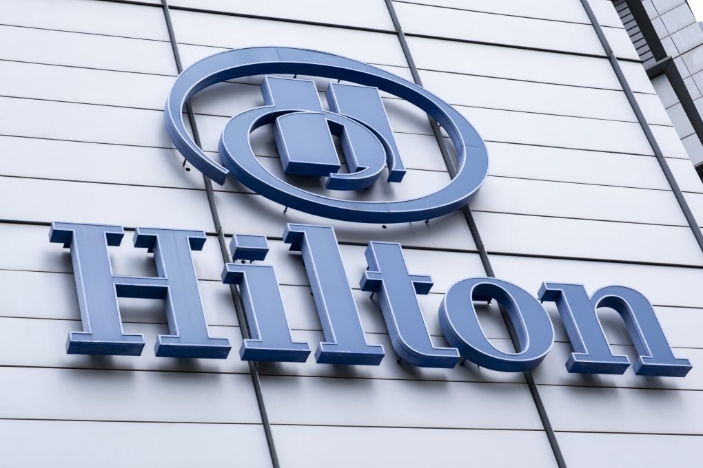 Sign for the hotel brand Hilton on 4th April 2026 in London, UK. The company plans to expand its operations in China with the introduction of its Tempo lifestyle brand. Photo: Getty Images
