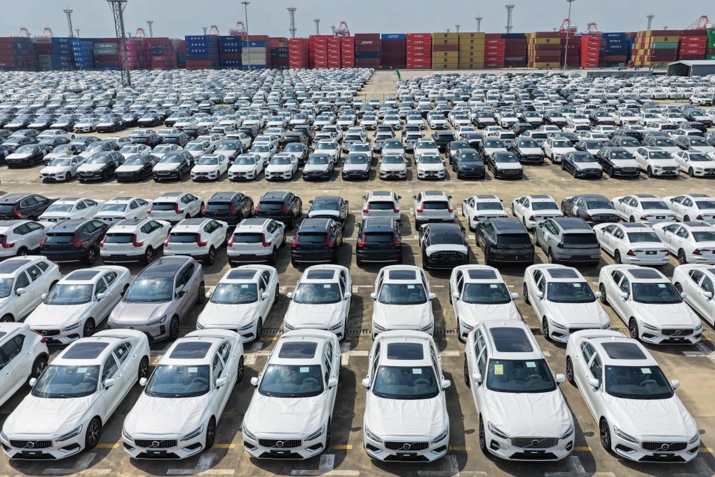 Vehicles at a port in Nanjing in China's eastern Jiangsu province. Photo: AFP