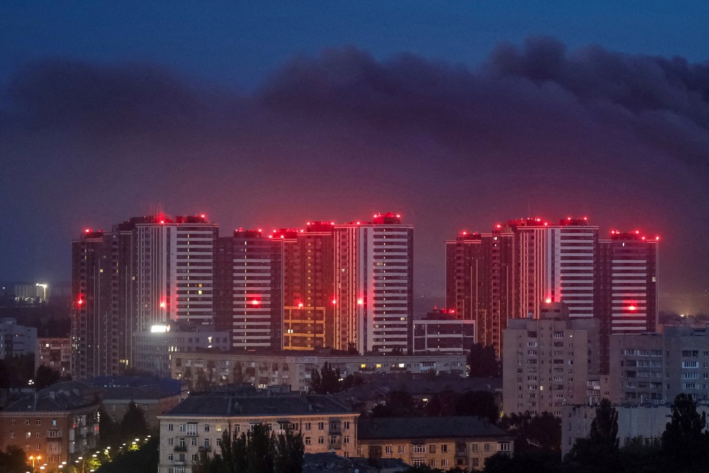 Kyiv, Ukraine during a Russian aerial attack on July 11. Photo: Reuters