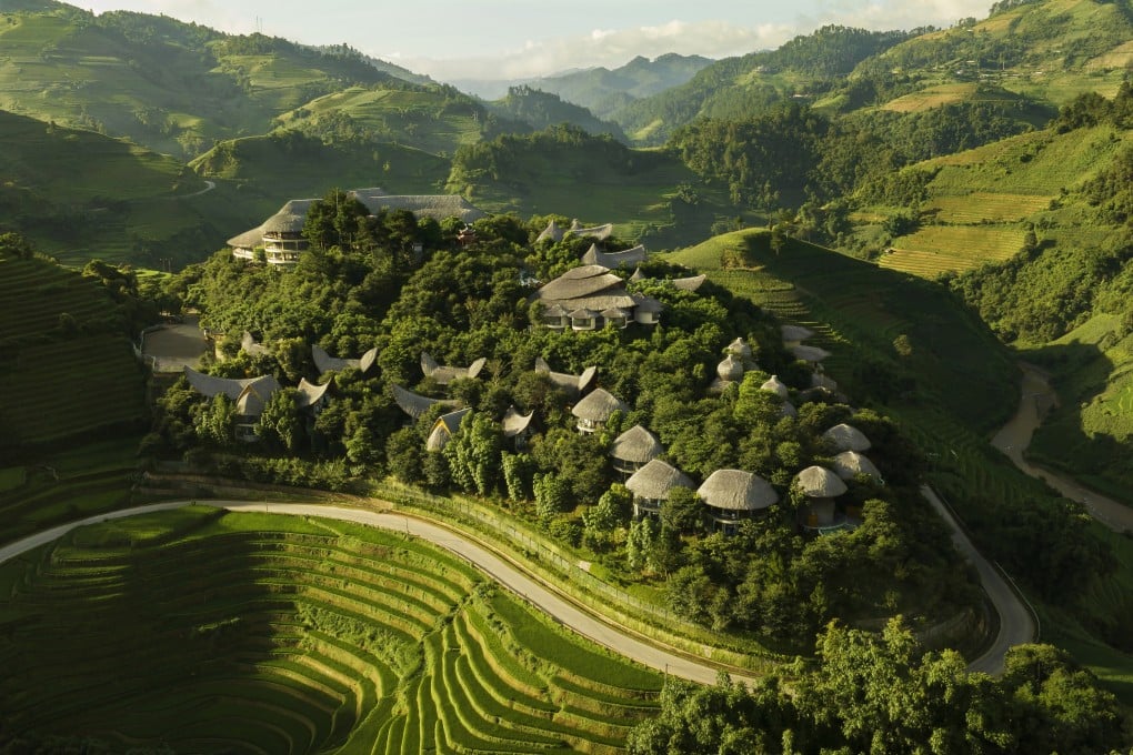 Garrya Mu Cang Chai is nestled in a protected heritage landscape of terraced rice paddies in the northern Vietnamese mountains. As well as breathtaking scenery, the luxury resort offers wellness treatments, and food and activities intertwined with the traditions of the local Hmong people. Photo: Garrya Mu Cang Chai