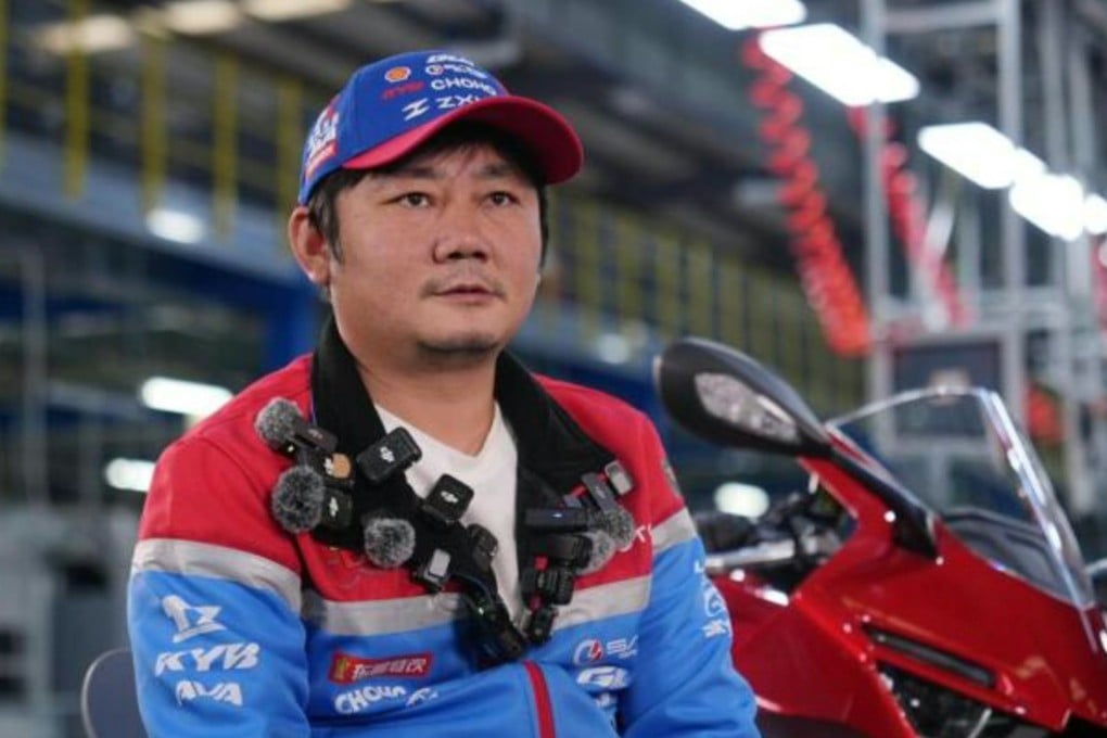 Days after clearing 100 million yuan (US$15 million) in personal business debt, Chinese motorcycle tycoon Zhang Xue, above, stepped up to donate 5 million yuan to flood-stricken Guangxi. Photo: Weibo