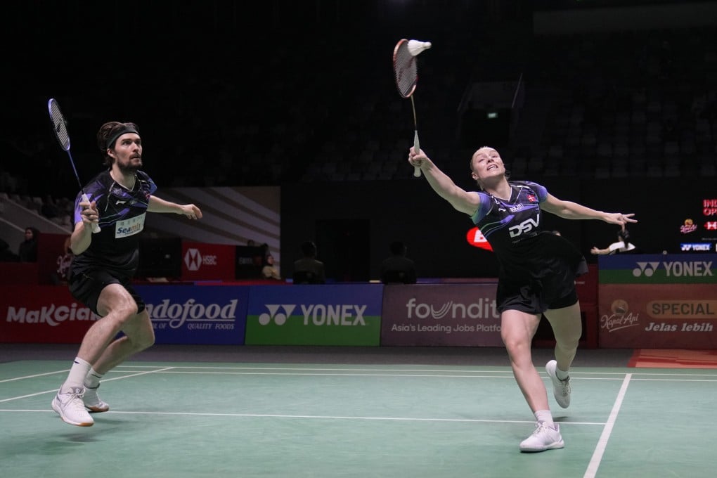 Journeymen Chun Kar-lung and Karen Feng lasted only 16 minutes against Danish European champions Mathias Christiansen (left) and Alexandra Boje at the Japan Open. Photo: AP