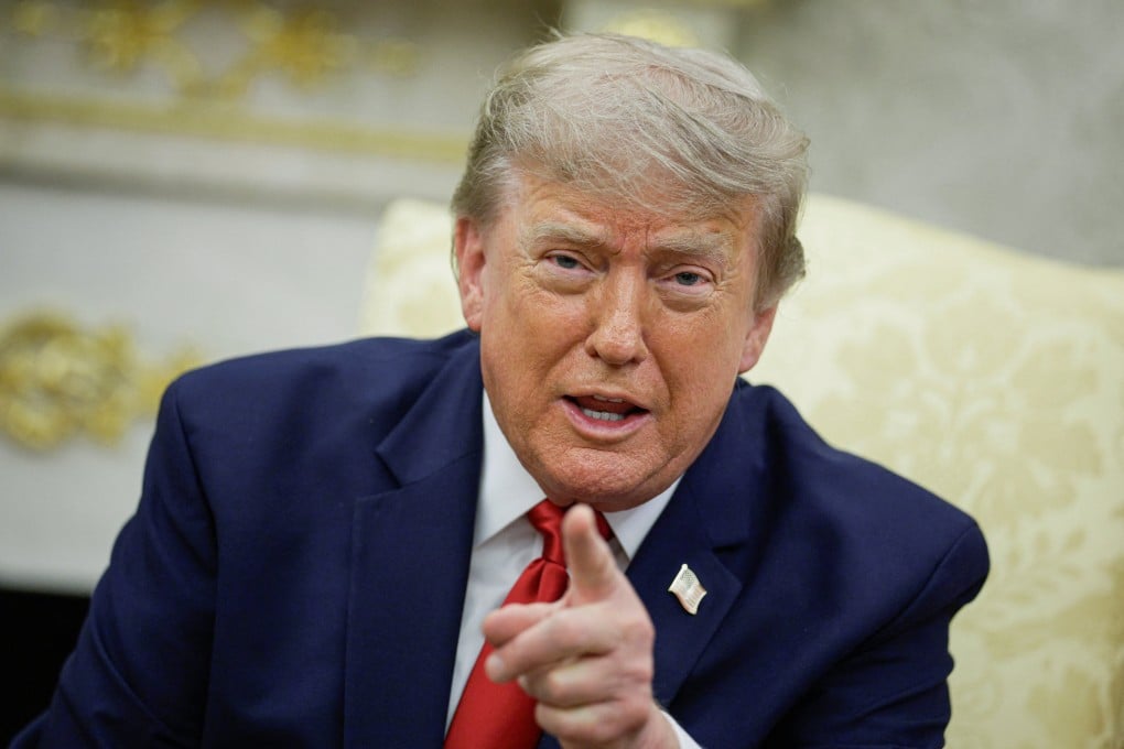 US President Donald Trump in the Oval Office at the White House on Tuesday. Photo: Reuters