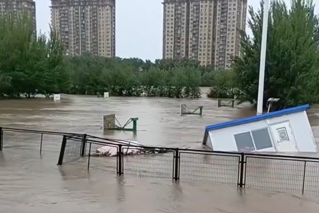 Typhoon Bavi has brought heavy rain and floods to Meihekou in the northeastern province of Jilin. Photo: 163.com