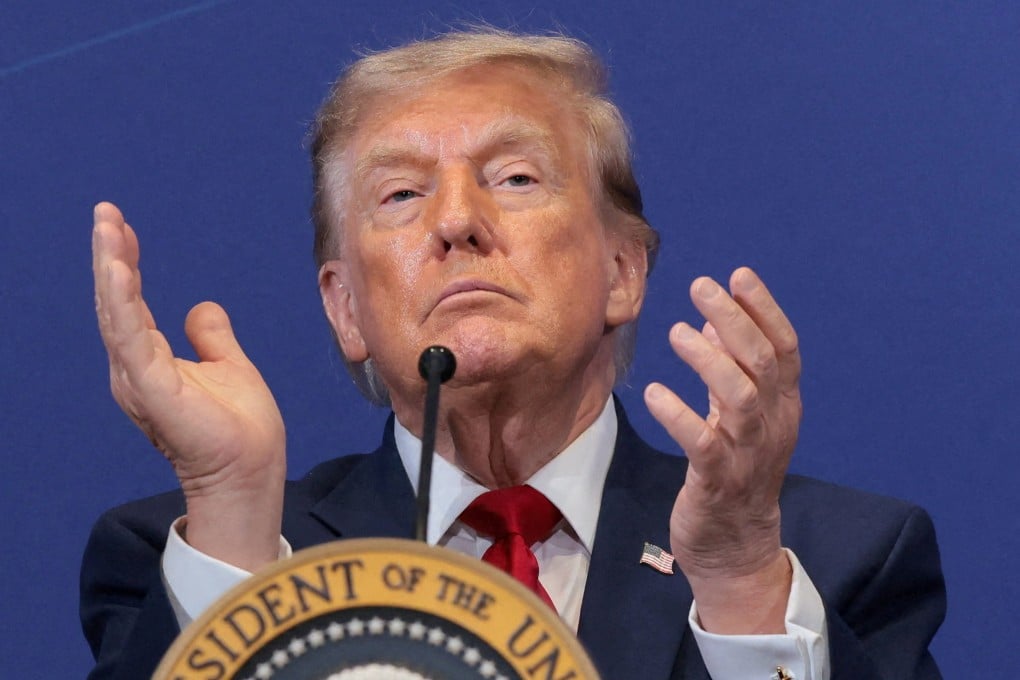 US President Donald Trump applauds at the Pennsylvania Defence and Innovation Summit at the United States Army War College in Carlisle, Pennsylvania, on Wednesday. Photo: Reuters
