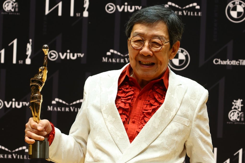 Hong Kong actor and singer Bowie Woo with his Lifetime Achievement Award at the 41st Hong Kong Film Awards at the Hong Kong Cultural Centre in Tsim Sha Tsui, on April 16, 2023. Woo set a Guinness World Record in June 2026 as the oldest Chinese artist to hold a solo concert at the age of 94. Photo: Dickson Lee
