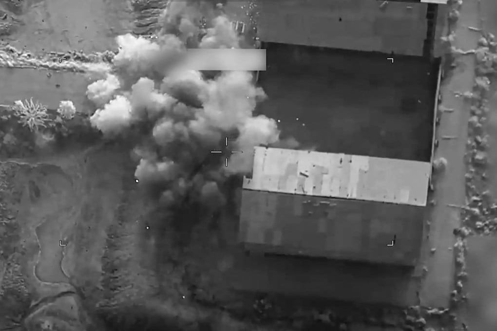 Video footage released on Monday shows what the US military says is a strike in Iran. Photo: US Central Command Public Affairs via AFP