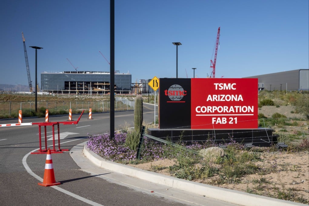 A view of TSMC’s complex in Phoenix, Arizona, under construction earlier this year. Photo: UCG/Universal Images Group via Getty Images