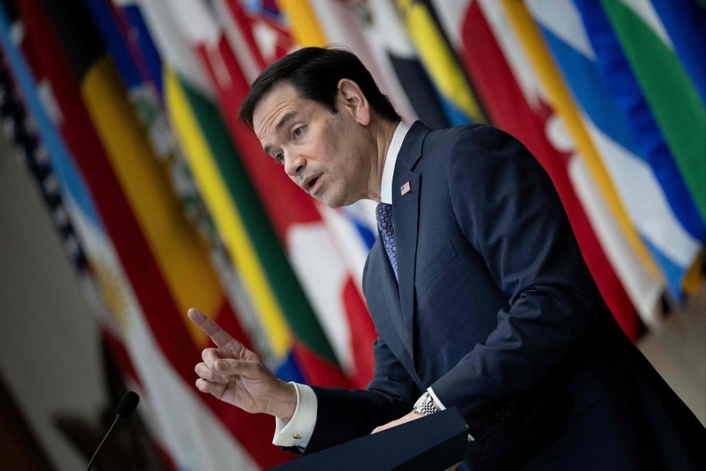 US Secretary of State Marco Rubio speaks at the US Department of State on Thursday. Photo: AFP