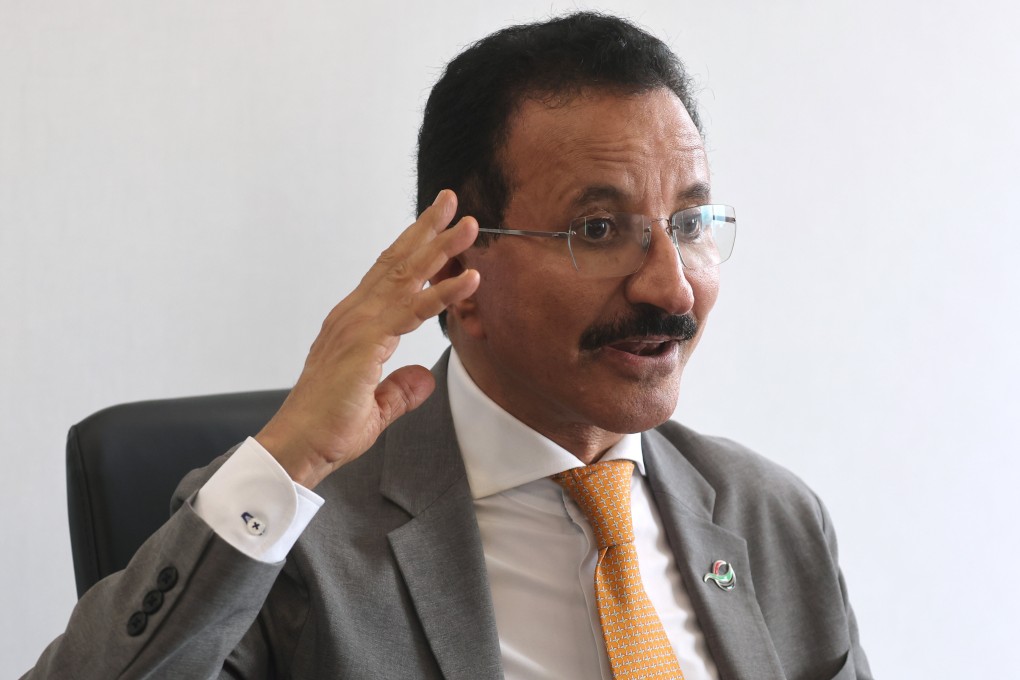 Sultan Ahmed bin Sulayem is interviewed as DP World chairman and CEO in Hong Kong on October 8, 2024. Photo: Edmond So
