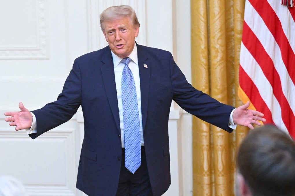 US President Donald Trump is pictured after delivering an address to the nation from the East Room of the White House in Washington on July 16. Some US networks, such as ABC and NBC, chose not to broadcast the speech live. Photo: Pool/AFP