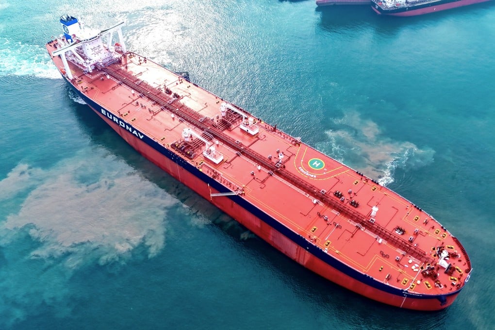 Eburones, a 319,000 deadweight ton very large crude carrier, sets off from Qingdao port in Shandong province on January 14. Photo: Xinhua