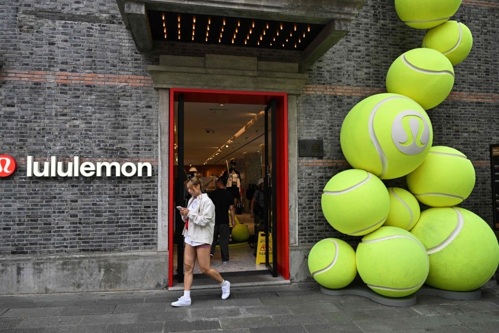 A Lululemon shop in Shanghai on May 19. The brand is seeing slowing sales amid a backdrop of shifting consumer preferences. Photo: AFP