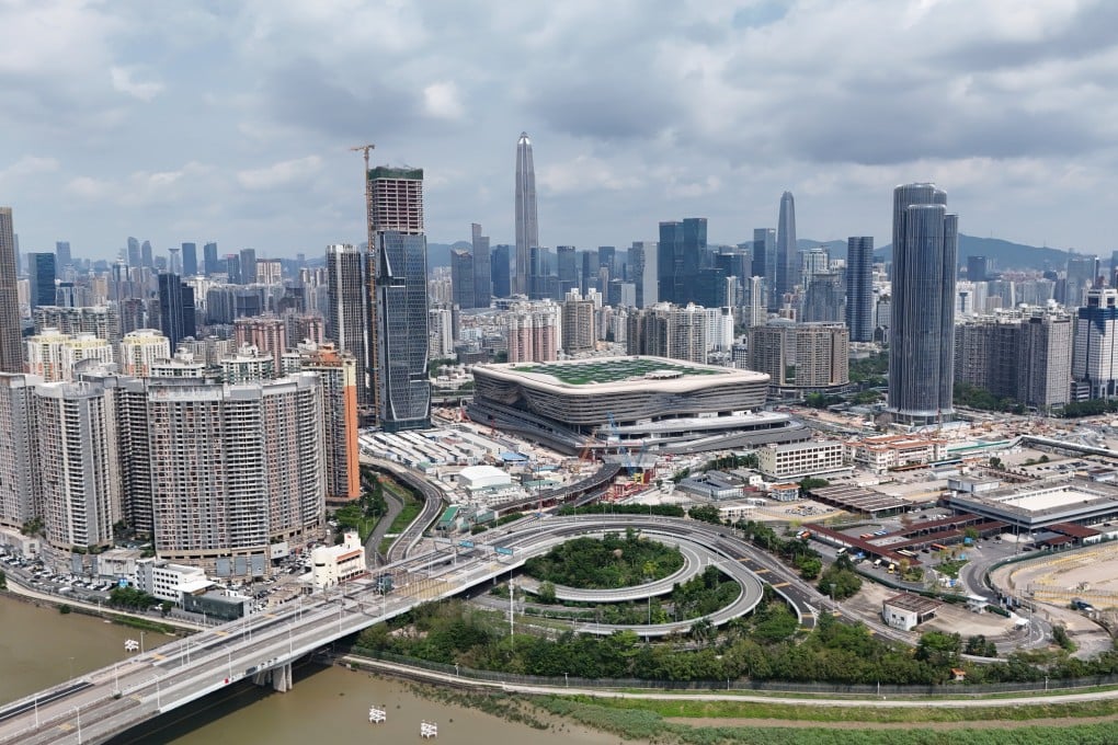 A view of the main structure of the Joint Inspection Building at Huanggang Port,   in Shenzhen, Guangdong province, on April 22. Photo: Edmond So