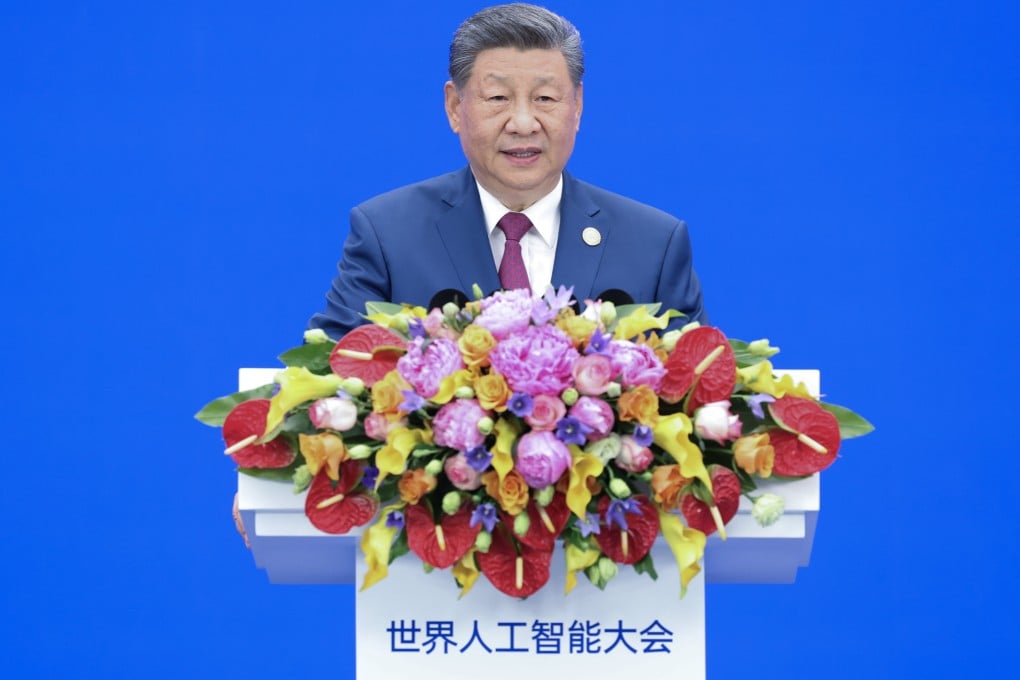President Xi Jinping delivers a keynote speech at the opening ceremony of the 2026 World AI Conference in Shanghai on July 17. Photo: Xinhua