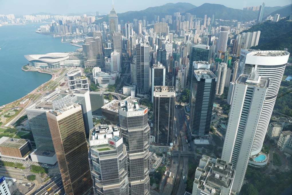 View of Admiralty from the Bank of China Tower's top floor. Demand for prime office space in Central and Admiralty picked up in the first half of the year. Photo: Robert Ng