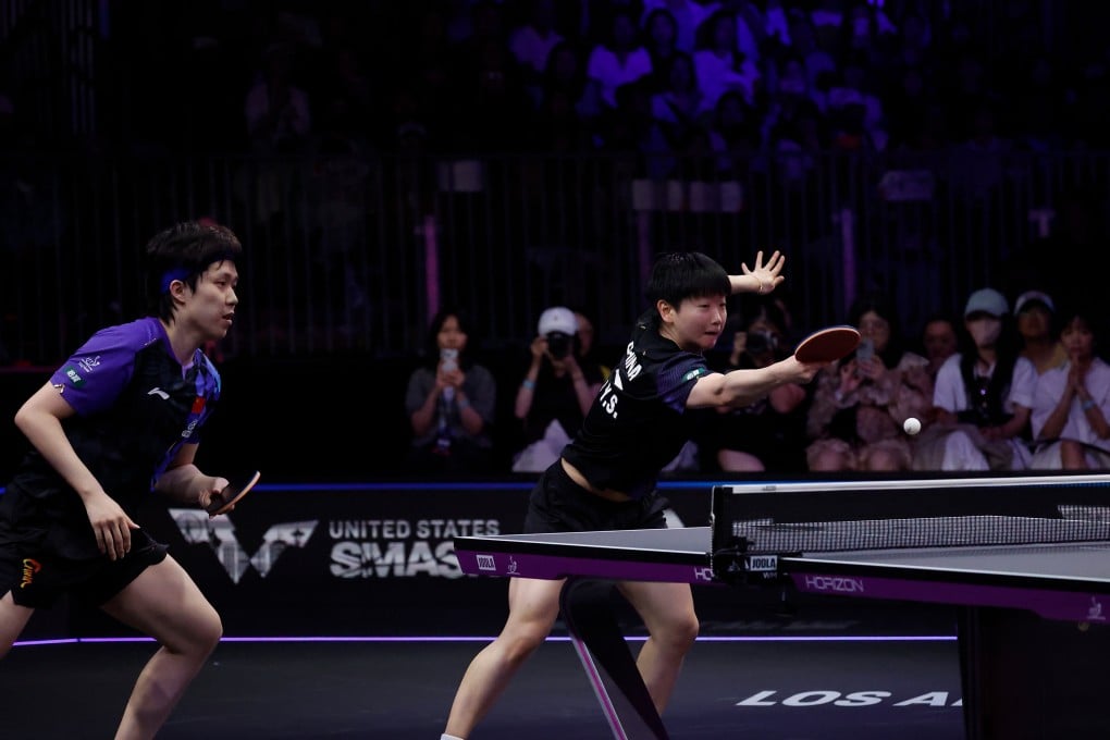 The mixed doubles form of Wang Chuqin (left) and Sun Yingsha has sparked concern among fans. Photo: Xinhua