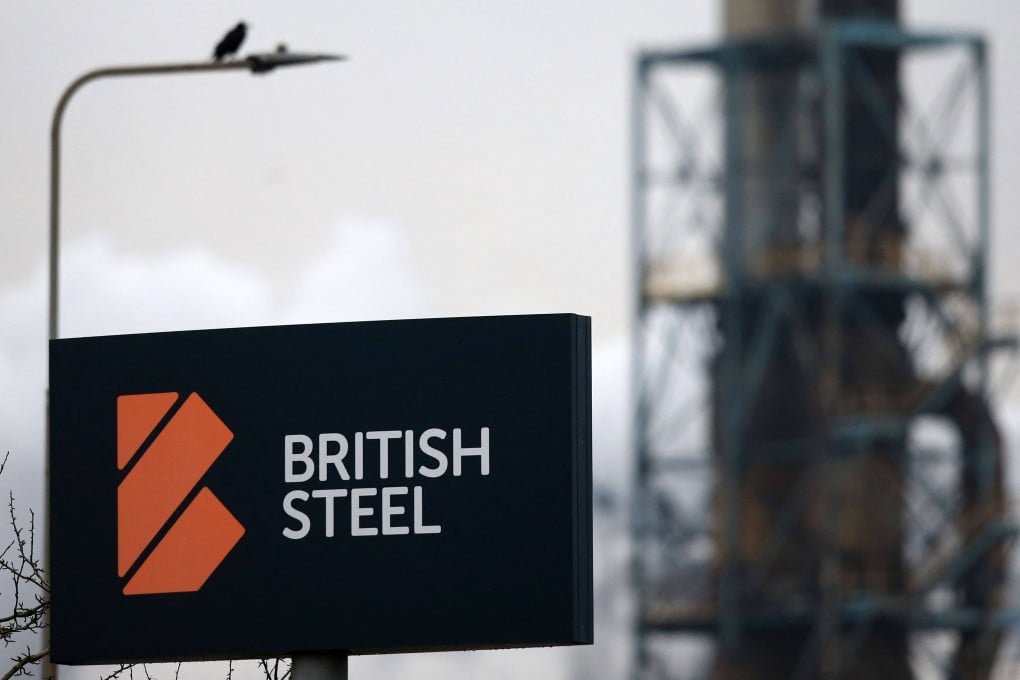 The sign outside British Steel’s Scunthorpe plant in north Lincolnshire, England. Photo: AFP