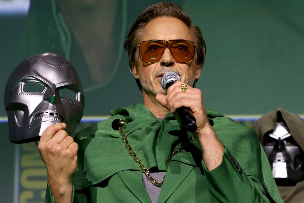 Robert Downey Jnr takes part in the Marvel Studios panel at San Diego Comic-Con in 2024. Photo: Getty Images for Disney