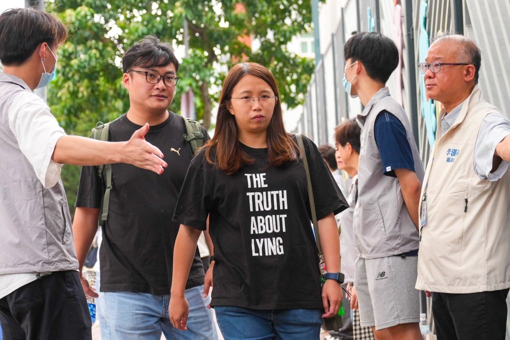 Residents of Wang Fuk Court attend an extraordinary general meeting convened by government-appointed administrator Hop On Management Company at Tai Po Community Centre on July 19. The meeting was called after a joint petition requesting a full owners’ meeting to discuss future arrangements for the fire-ravaged Tai Po housing complex. Photo: Karma Lo