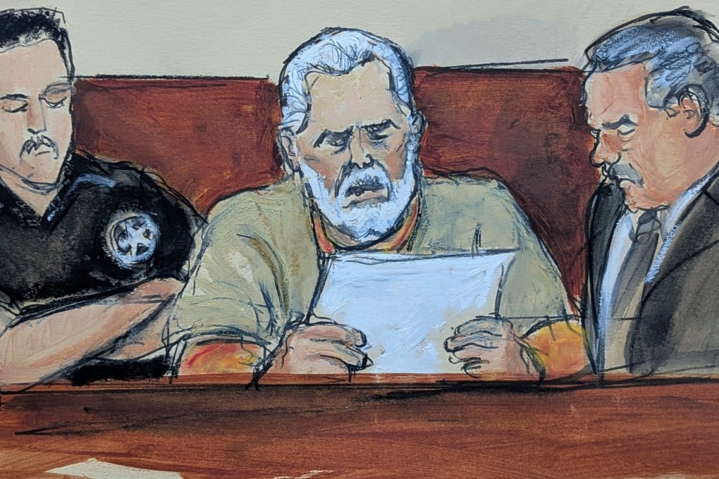 Ismael 'El Mayo' Zambada reading his sentencing statement. Image: Elizabeth Williams via AP
