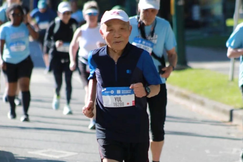 Yul Kwon, 90, wins in his age category in the 2026 BMO Vancouver Half Marathon race. The Korean-Canadian is defying age with grit, discipline and perseverance. Photo: Instagram/bmovanmarathon