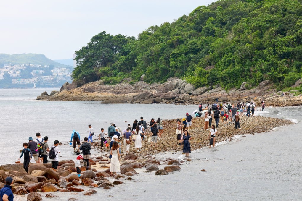 Sharp Island in Sai Kung on May 1. On the first day of the Labour Day golden week, around 3,000 people flocked to the island. Photo: Dickson Lee